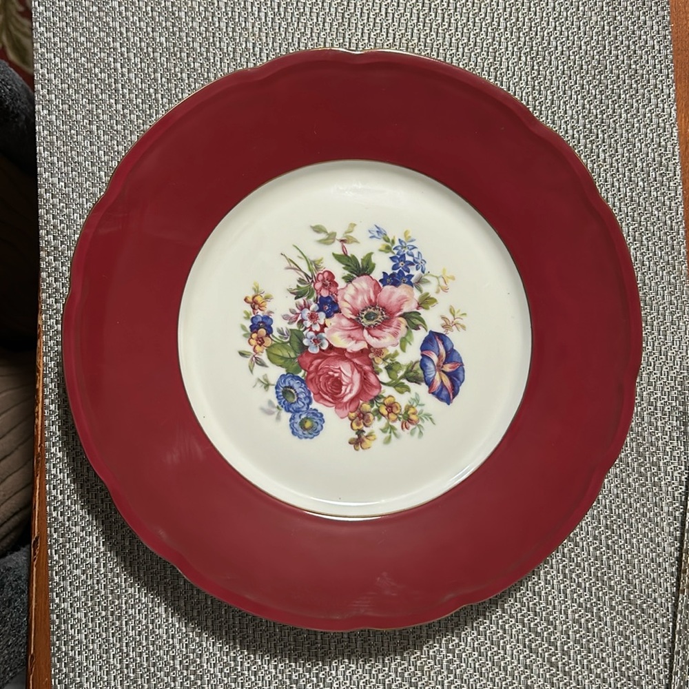 Vtg Baronet F&B made in Bohemia Czechoslovakia dinner plate. Only one plate.